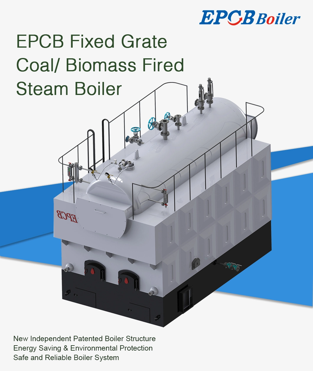 Epcb Famous Brand Coal Wood Pellet Biomass- Fired Steam Boiler for Textile Factories