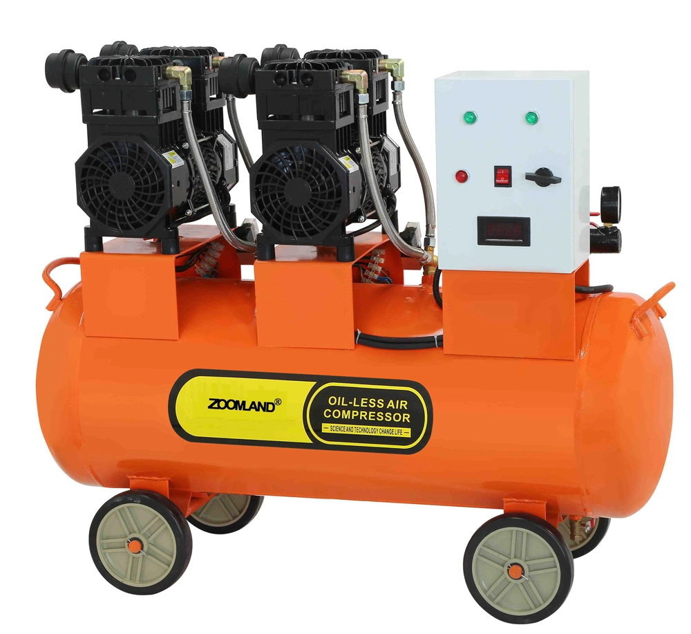 Portable 8 Bar Electric Silent Oil-Free Air Compressor Tank 100L